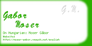 gabor moser business card